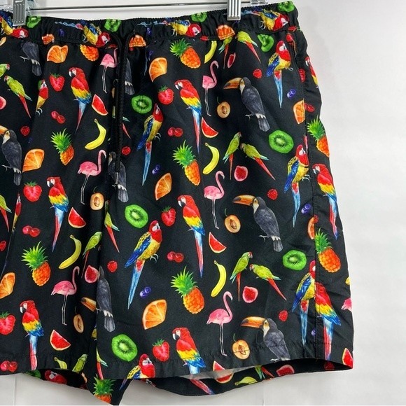 Asos Parrots and Fruit Theme Swim Trunks Size XL - Picture 5 of 14